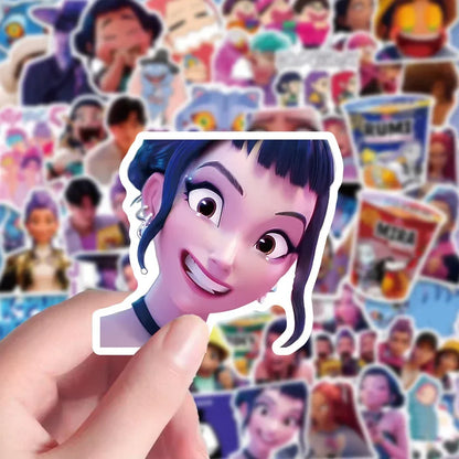 A50/55/60Pcs KPop Demon Hunters Stickers KPop Demon Hunters DIY Stickers Scrapbooking Phone Luggage Skateboard Waterproof Decals