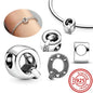Hot Sale 100% 925 Sterling Silver 26 Letter A~Z Alphabet DIY Name Beads Fit Original  Charm Bracelet Bangles Fine Jewelry