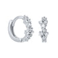 Luxury 925 Sterling Silver Ear Needle Flower Colorful Crystal Gold Earring For Women Hoop Earrings Trend Jewelry  Accessories
