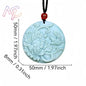 Light Green Natural Jade Flower Heart Pendant Necklace Real Jewellery Carved Gemstone Fashion Charm Amulet Gifts for Women Men