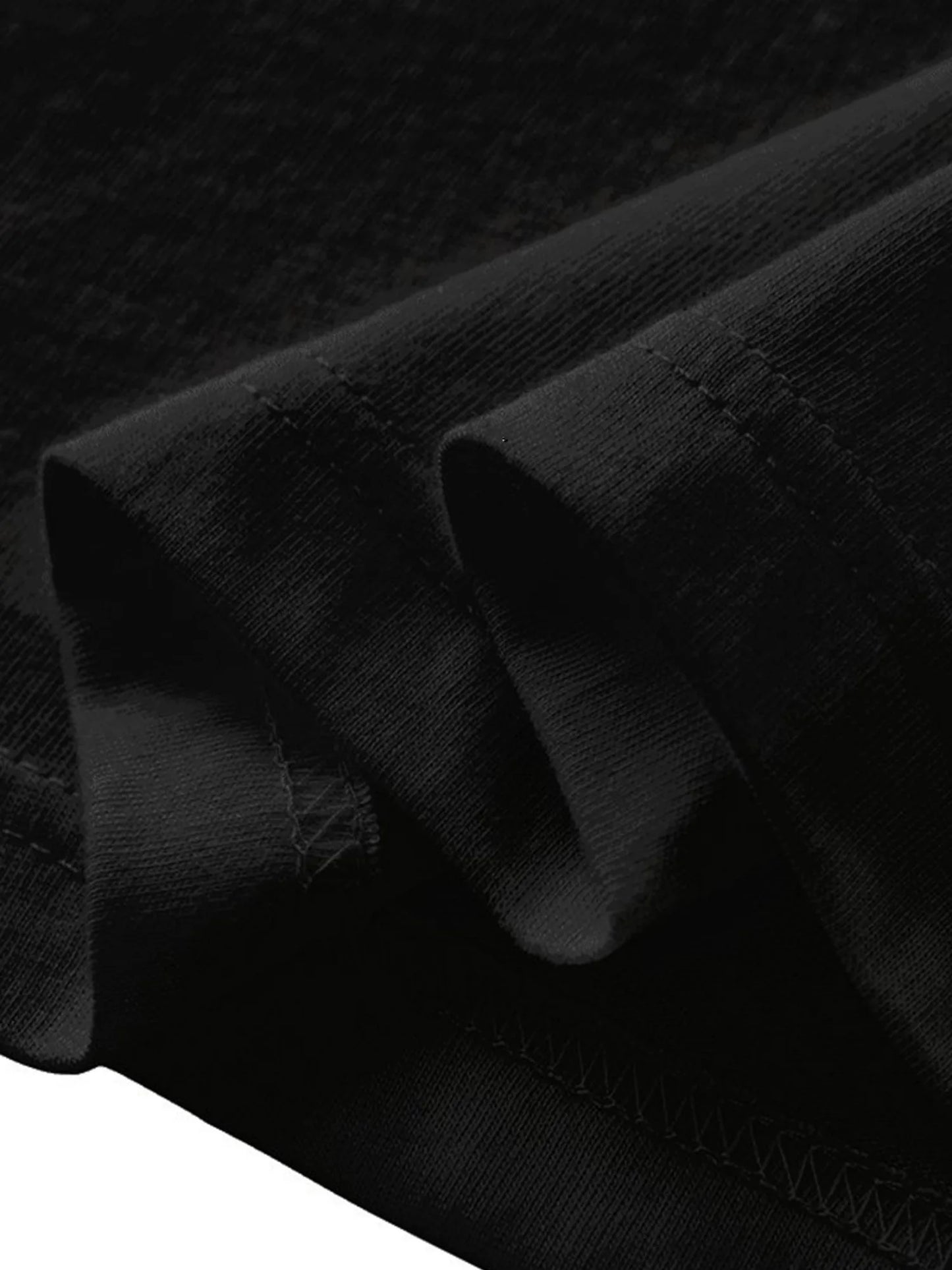 Men's Black Crew Neck T-Shirt Six Seven Graphic