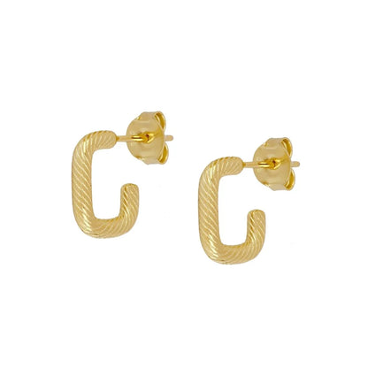JINFU Gold Plated Earrings Set For Women Boho Style CZ Zircon Women's Clip Stud Dangle Hoop Earrings 2022 Jewelry Wholesale