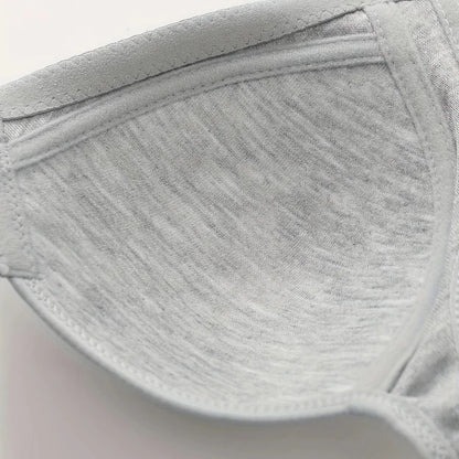 4 Pieces of Elegant Seamless Push-Up Bras for Women Front-closure design, breathable nylon material
