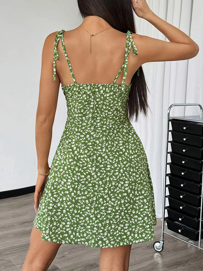 Women's Summer Floral Spaghetti Strap Dress