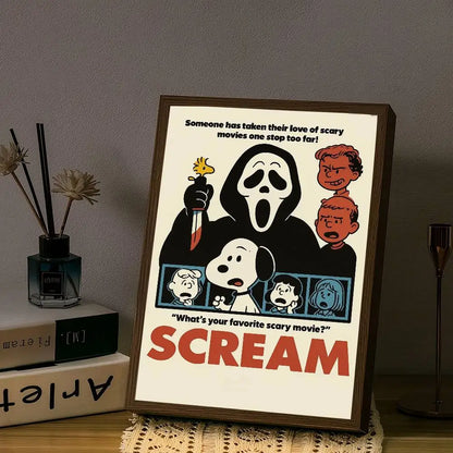 Anime S-Snoopy Classical Movie DIY Sticky Poster Fancy Wall Sticker For Living Room Bar Decoration Wall Decor