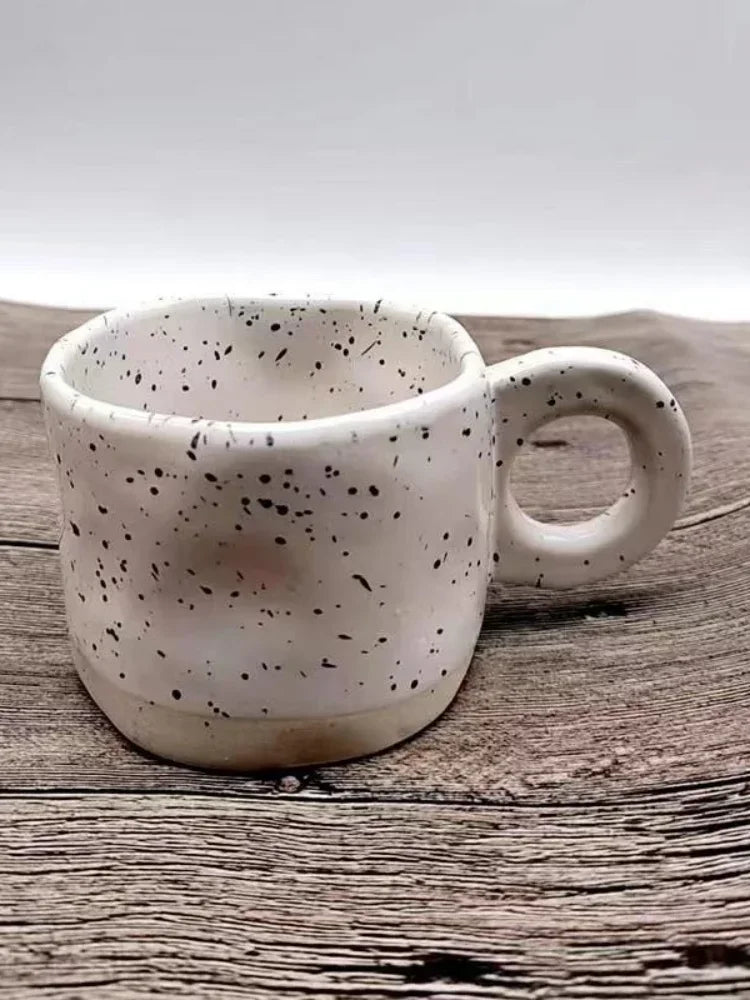 250ml Ceramic Mug Ring Handl Coffee Milk Modern Print Porcelain Mug Handmade Ceramic Hot Chocolate Cup Couple Handgrip Cups