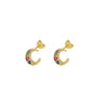 JINFU Gold Plated Earrings Set For Women Boho Style CZ Zircon Women's Clip Stud Dangle Hoop Earrings 2022 Jewelry Wholesale