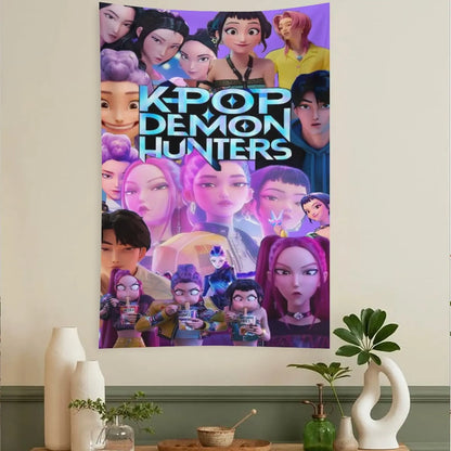 Huntrix KPop Demon Hunters Tapestry Wall Decor, 40''x60''