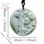 Light Green Natural Jade Flower Heart Pendant Necklace Real Jewellery Carved Gemstone Fashion Charm Amulet Gifts for Women Men