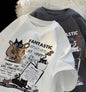 Cartoon Cat Group Printed T-Shirt