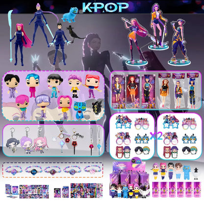 KPop Demon Hunters Standing Up Ornament Acrylic Superstar Desktop Stand Decor Anime Figures Craft Creative Gifts for Fan Lover