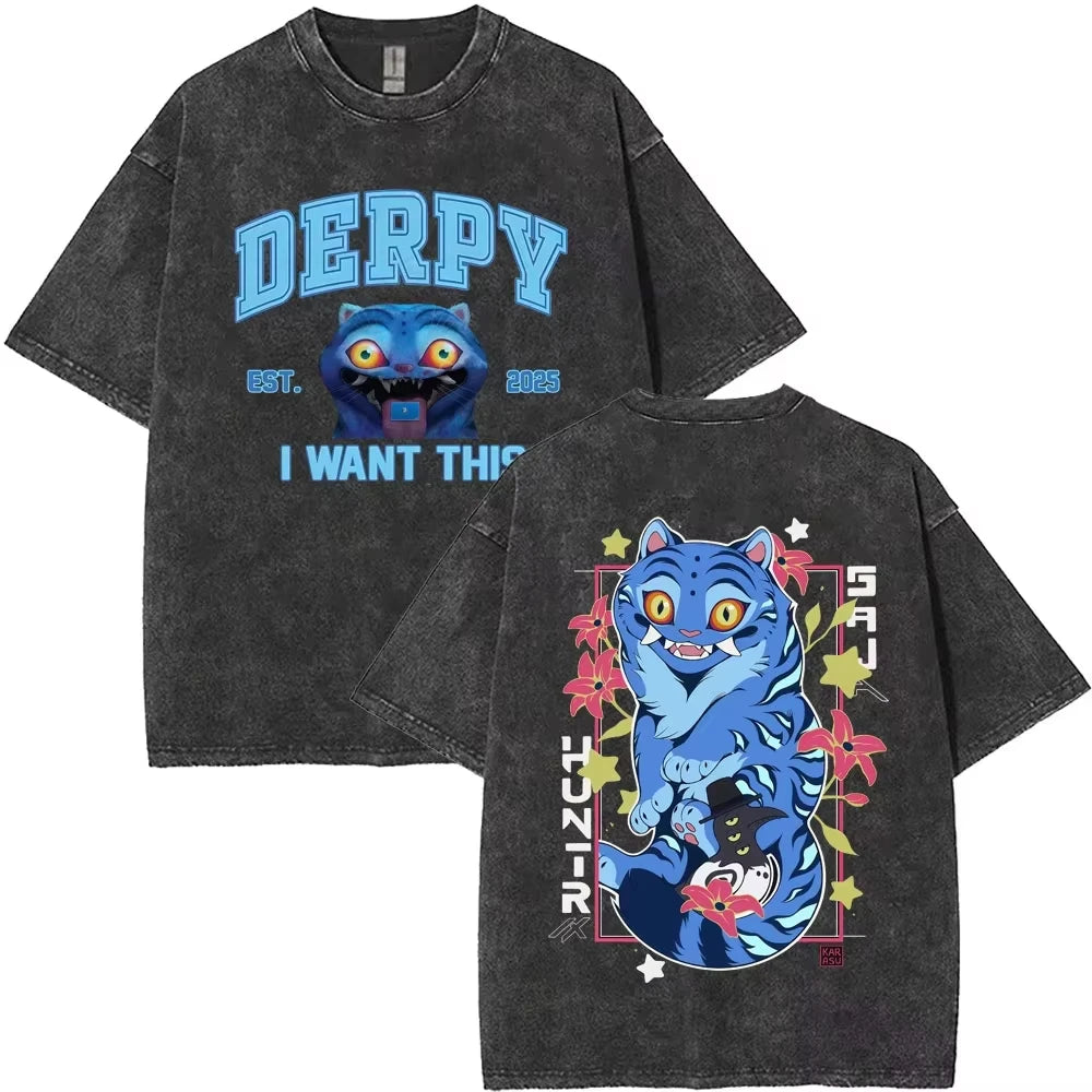 Huntrix Kpop Demon Hunter Washed T-Shirt