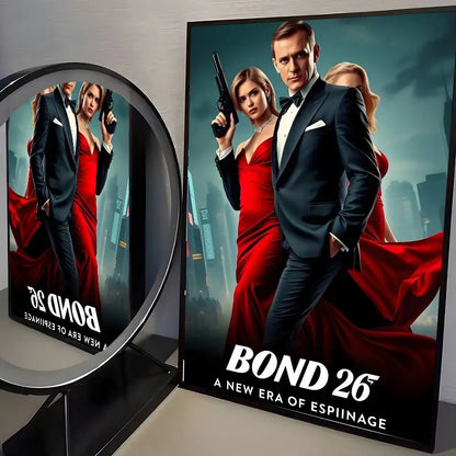 J-James Bond 007 Poster HD Art Sticky Wall Waterproof Home Living Room Bedroom Aesthetic Decoration