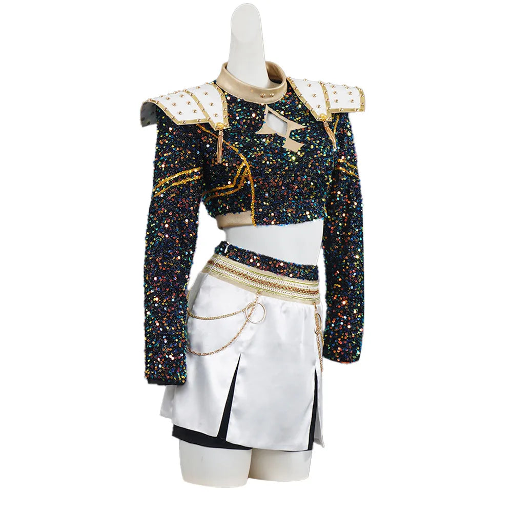 Children Zoey Mira Rumi Demon Hunters Cosplay Costume Kid Girls Disguise Halloween K-POP Group Idol