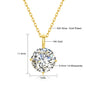 Oval Cut Moissanite Diamond Pendant 14K Gold for Women 2CT 3CT D VVS1 100% Au585 Necklaces for Anniversary Gifts Classic Jewelry