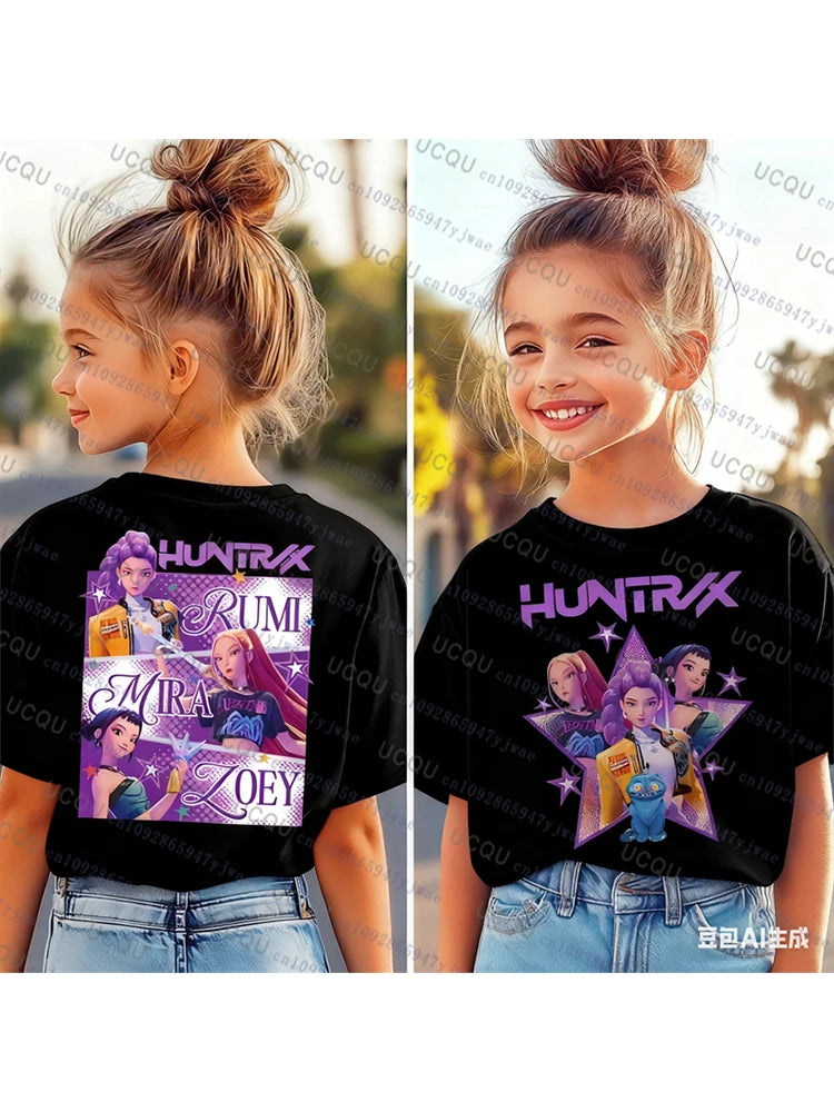 Kpop Demon Hunters Parent Child Short Sleeve Cute Kpop Demon Hunters Tee