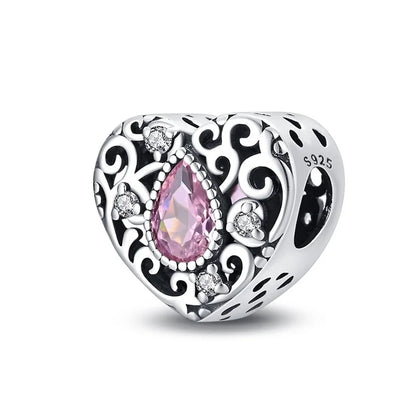Hot Sale 925 Silver Retro Heart Shape Lotus Angel Charm Beads Fit Pandach Original DIY Bracelets Birthday Gifts Fine Jewelry