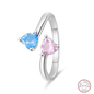 New 925 Sterling Silver Open Ring Hollow Rose Infinite Love Simple Ring Women Wedding Engagement Party Jewelry Gift