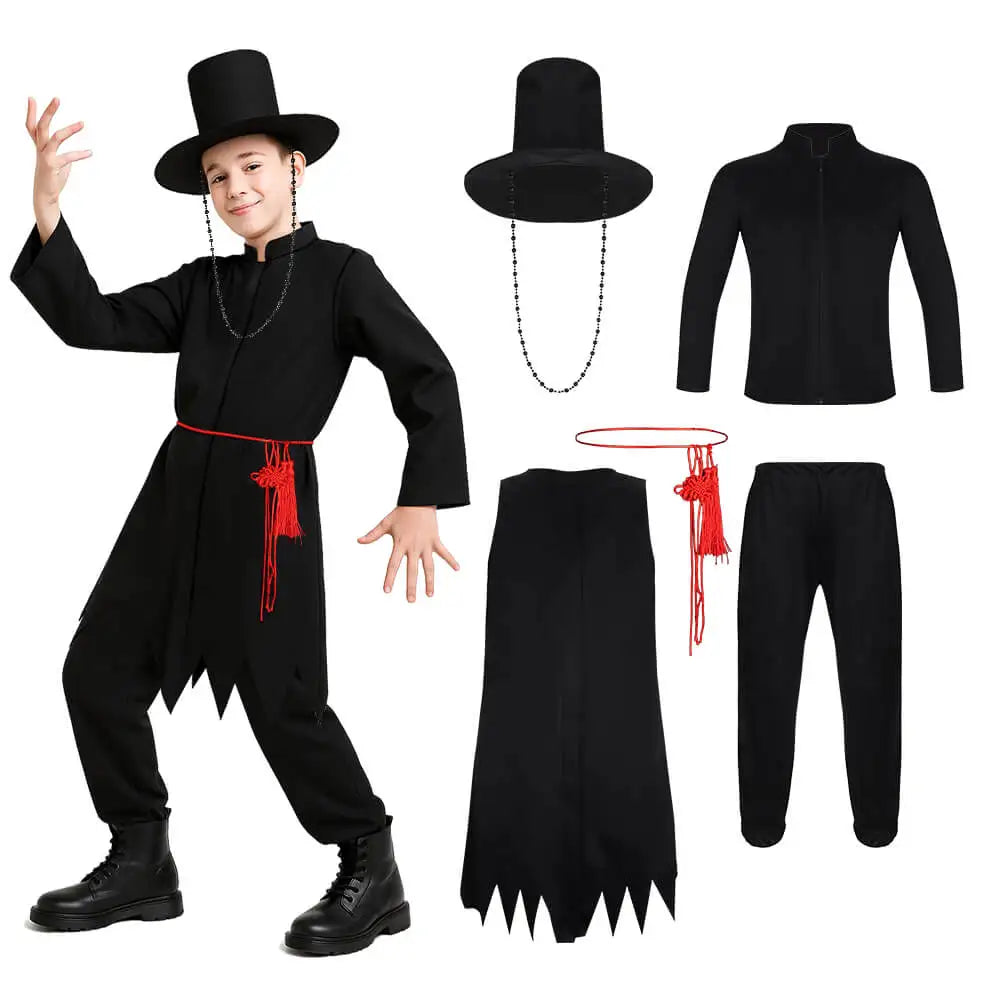 Kids Saja Boys Demon Suit Cosplay Costume Jinu Fancy Role Play Halloween Carnival Party Clothing Birthday Gift
