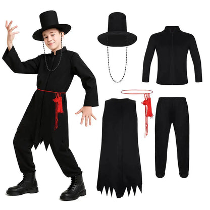 Kids Saja Boys Demon Suit Cosplay Costume Jinu Fancy Role Play Halloween Carnival Party Clothing Birthday Gift