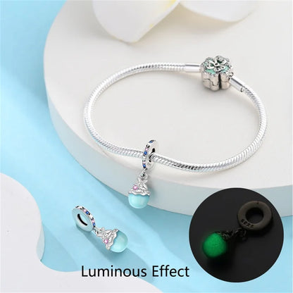 Blue Series 925 Sterling Silver Turtle,Whale & Seahorse Dangle Charm Fits Bracelet Kids Ocean Jewelry Accessories
