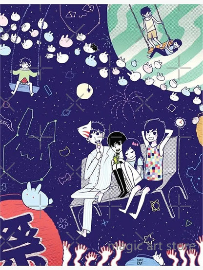 Horror Anime Style Video Game Omori Main Character Game Scene Art Poster Canvas Painting Wall Print Picture Room Home Bar Decor