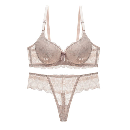 Women s Floral Lace Lingerie Set Sheer Mesh Seductive Babydoll Push up Bra and Panty 2 Pcs Set with Garter Belt
