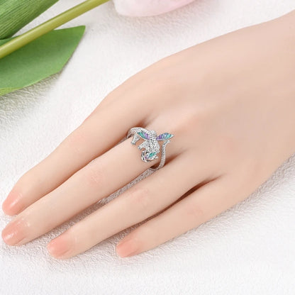 New 925 Sterling Silver Open Ring Hollow Rose Infinite Love Simple Ring Women Wedding Engagement Party Jewelry Gift