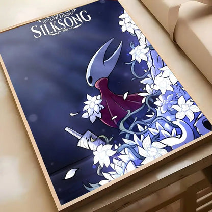 Cute Characte Game Hollow Knight Silksong-Cool Poster Canvas painting with prints Home bedroom living room decoration gift
