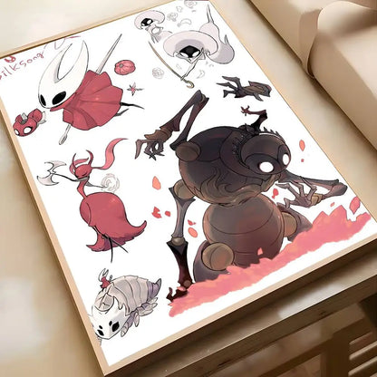 Cute Characte Game Hollow Knight Silksong-Cool Poster Canvas painting with prints Home bedroom living room decoration gift
