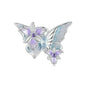Bamoer 100% 925 Sterling Silver Romantic Crystal Butterfly Iris Charm For Women Fit Bracelet DIY Necklace Fine Jewelry Gift
