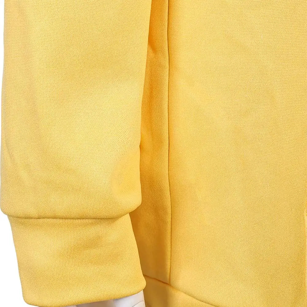 HUNTRX Zoey Cosplay Yellow Hoodies Long Coat Costume Cartoon Demon Hunter of KPop Disguise Casual Cute Sweater Wig Set Halloween