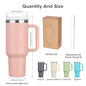 20 Pack 40 Oz Tumbler Stainless Steel Vacuum Insulation Keep Hot and Cold,Reusable Double Wall Travel Coffee Mug,Outdoor Travel