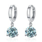 2ct Moissanite Diamond Earrings 100% S925 Sterling Sliver Orginal Drop Earring Wedding Bride Jewelry with Certificate for Women