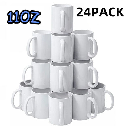 HTVRONT Sublimation Mugs 11oz Ceramic Sublimation Mugs Blank Bulk Coffee Mug White Ceramic Photo Cups With Bubble Bag