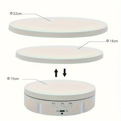 Photography Turntable Electric Rotating Display Stand 360 Degree with Remote Control Motorized Turntable for Photos or Videos
