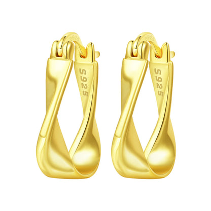 CYMYSS 2025 New 925 Sterling Silver Classic Hollow-out Versatile Hoop Earrings for Women Fine Jewelry Ideal Birthday Party Gifts