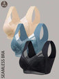 3-piece seamless lace bra set for women