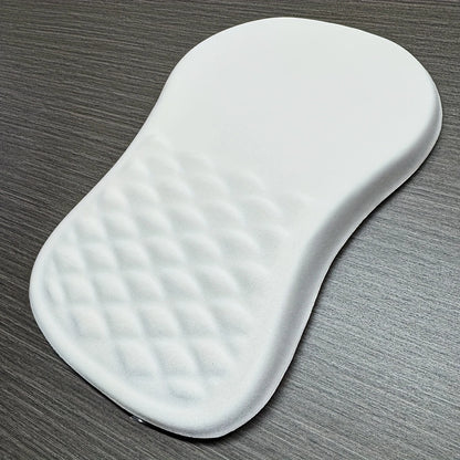 Ergonomic Mouse Pad with Wrist Support - Non-Slip Gaming & Office Desk Mat (Black/White, Quilt Texture