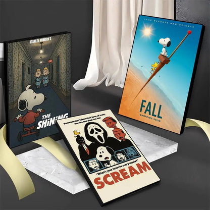 Anime S-Snoopy Classical Movie DIY Sticky Poster Fancy Wall Sticker For Living Room Bar Decoration Wall Decor