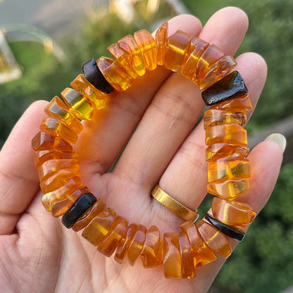 Big Natural Amber Bracelet for Unisex Gift Irregular New Unique 100% Genuine Ambre Diy Beads Healing Jewelry Supplier Wholesale