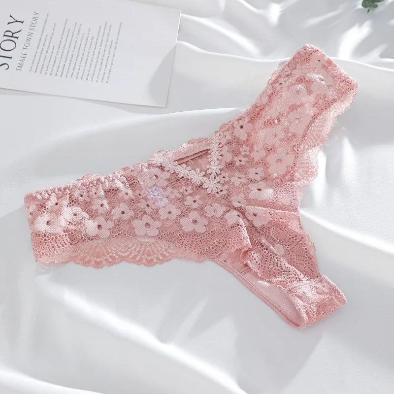 3Pcs Women Cotton Lingerie Sexy Thong Soft Fashion Panties Femme Design Underwear Pantys Underpant Lingerie Lace Intimates S-XL
