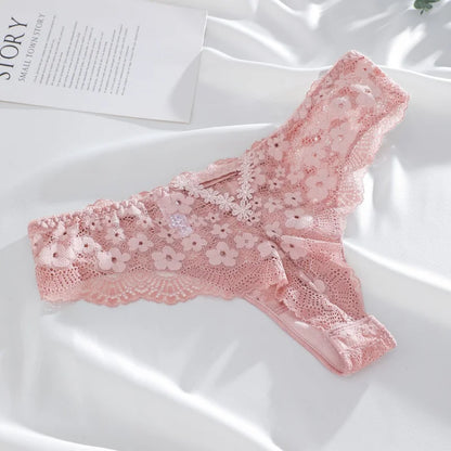 3Pcs Women Cotton Lingerie Sexy Thong Soft Fashion Panties Femme Design Underwear Pantys Underpant Lingerie Lace Intimates S-XL