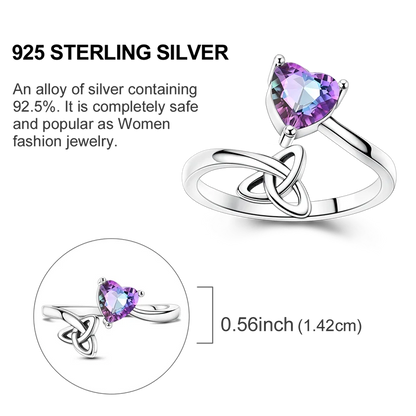 New 925 Sterling Silver Open Ring Hollow Rose Infinite Love Simple Ring Women Wedding Engagement Party Jewelry Gift