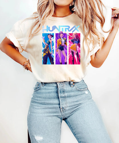 Demon Hunters Shirt Huntrix Girls T Shirt Mira Rumi Joey Shirt Demon Hunters Tee Gift for Kpop Fan Kpop Movie Shirt