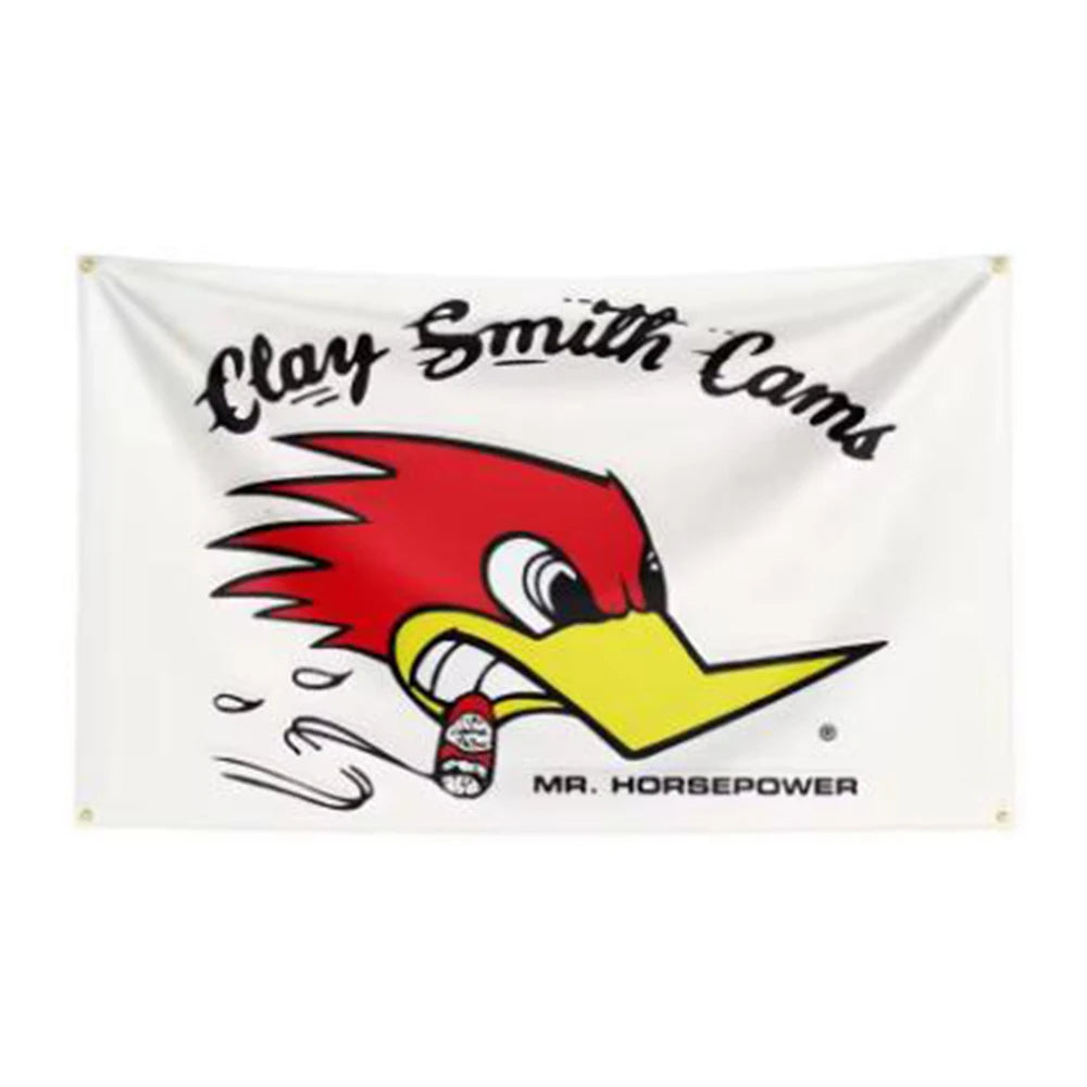 90x150cm Mr.Horsepower Clay Smith Cams Flag Car Tapestry Polyester Digital Printing Horsepower With Attitoue Banner For Decor