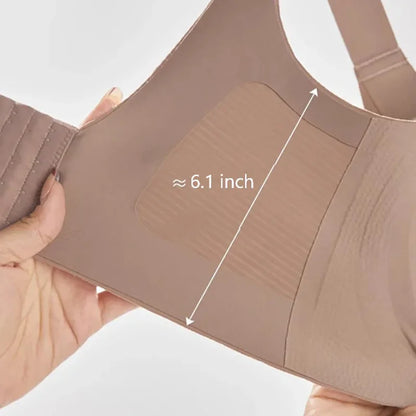 Large Size Seamless Underwear Women's Full Cup Adjustable Big Breast Revealing Small Breast Reduction Bra