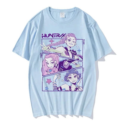 KPop Demon Hunters T-shirt Summer Short Sleeve