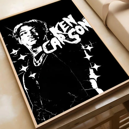 Pop Singer Ken Carson A Great Chaos Poster Poster Paper Print Home Living Room Bedroom Entrance Bar Cafe Art Painting Decoration