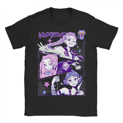 Men's T-shirt New American Harajuku Style K-pop Demon Hunter Tiger and Bird Demon Hunter Tiger Print T-shirt streetwear Unisex